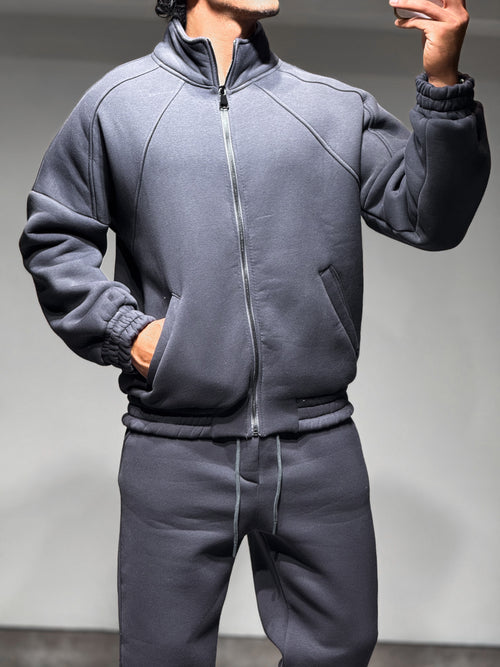 Ensemble Zippé en Coton anthracite