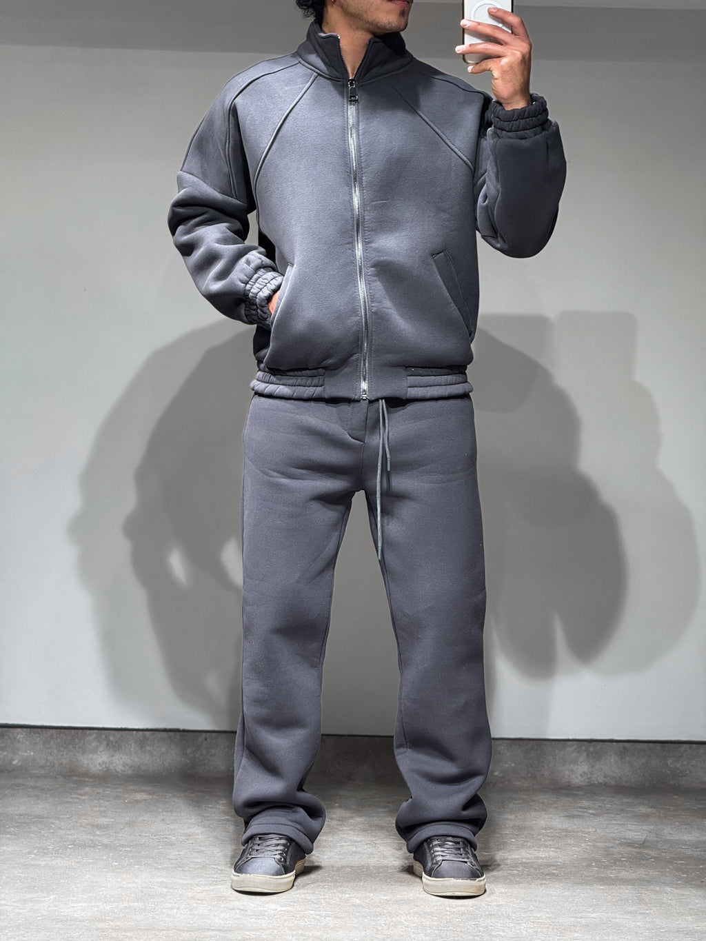 Ensemble Zippé en Coton anthracite