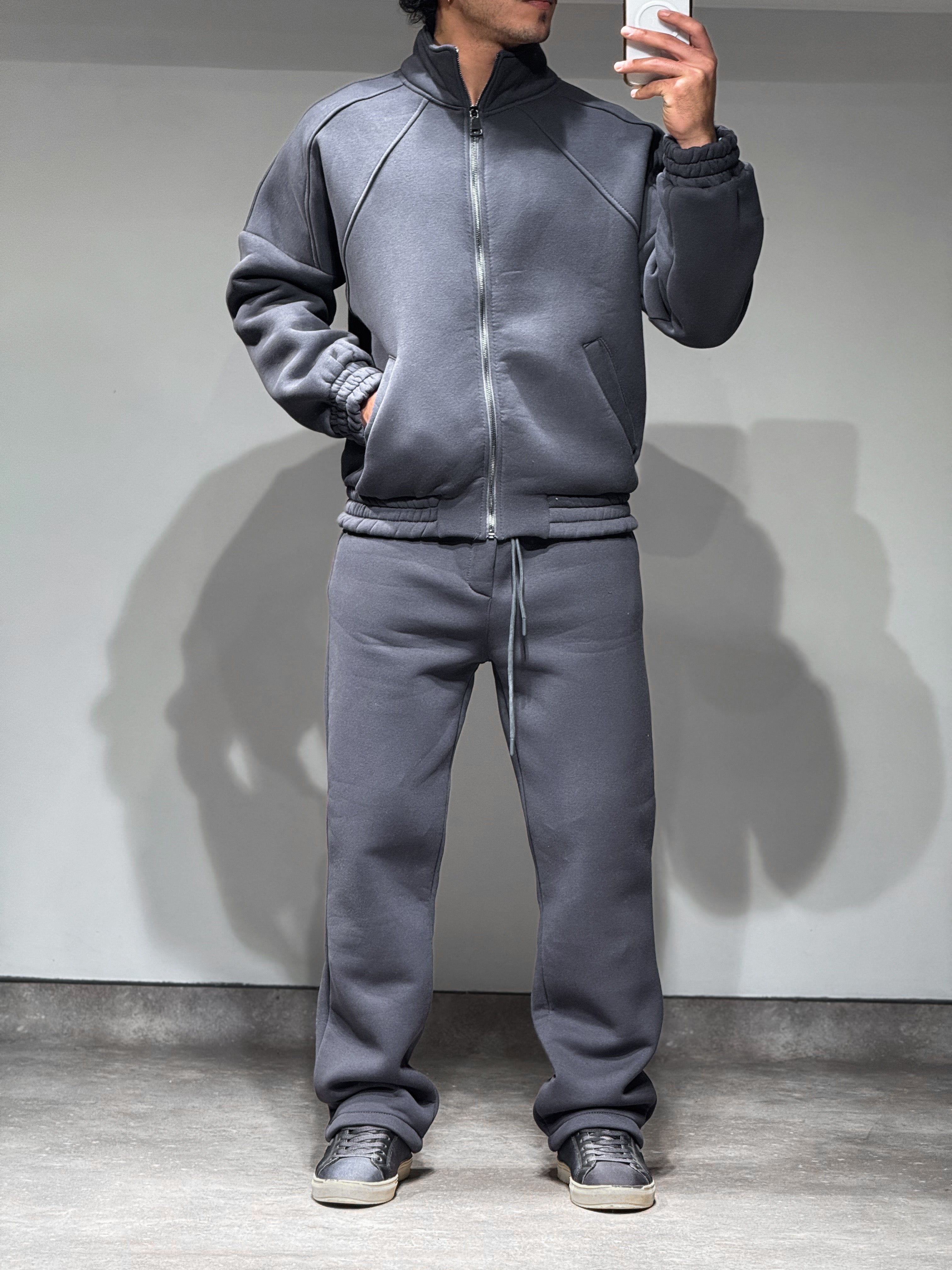 Ensemble Zippé en Coton anthracite