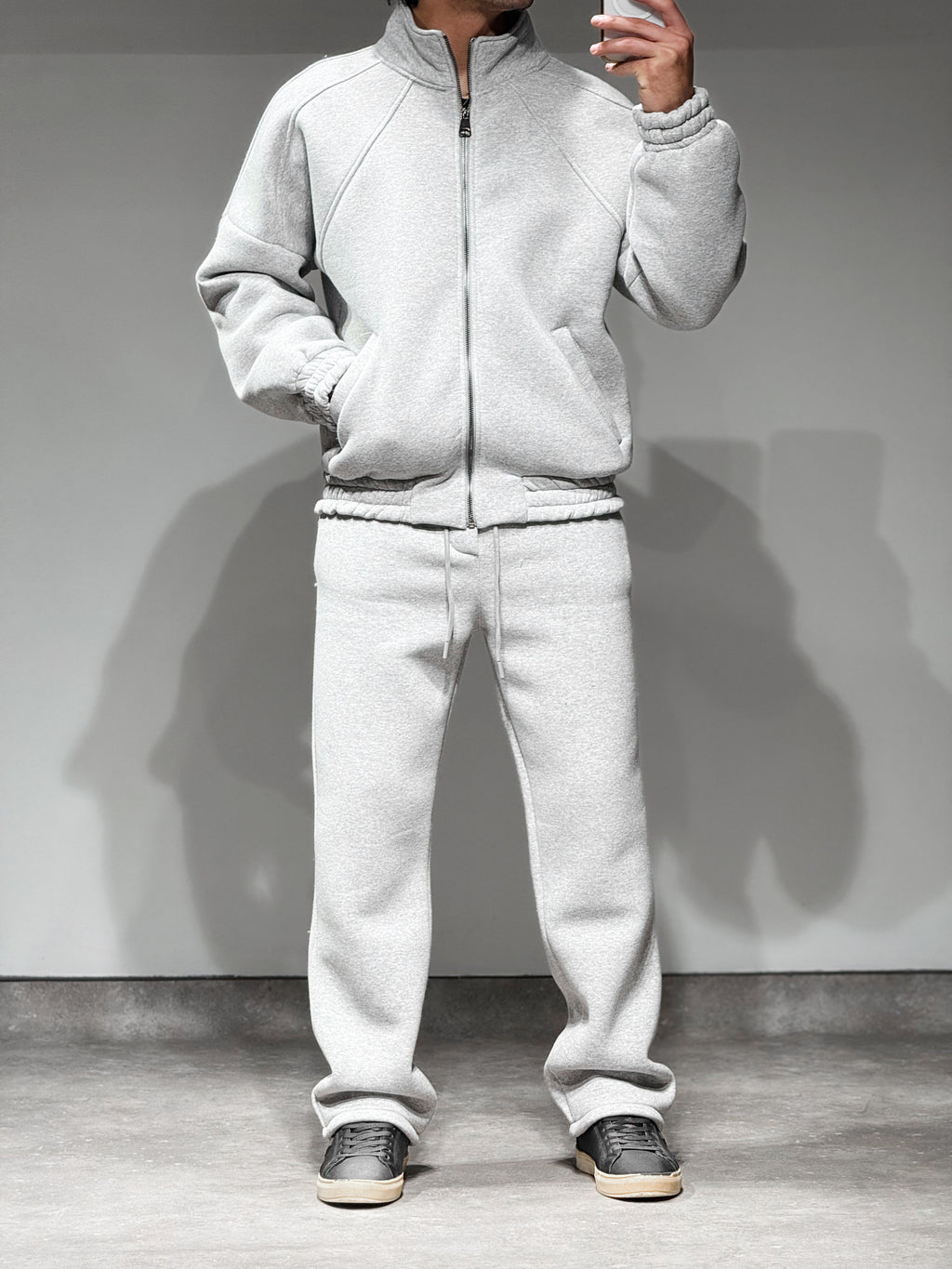 Ensemble Zippé en Coton Gris