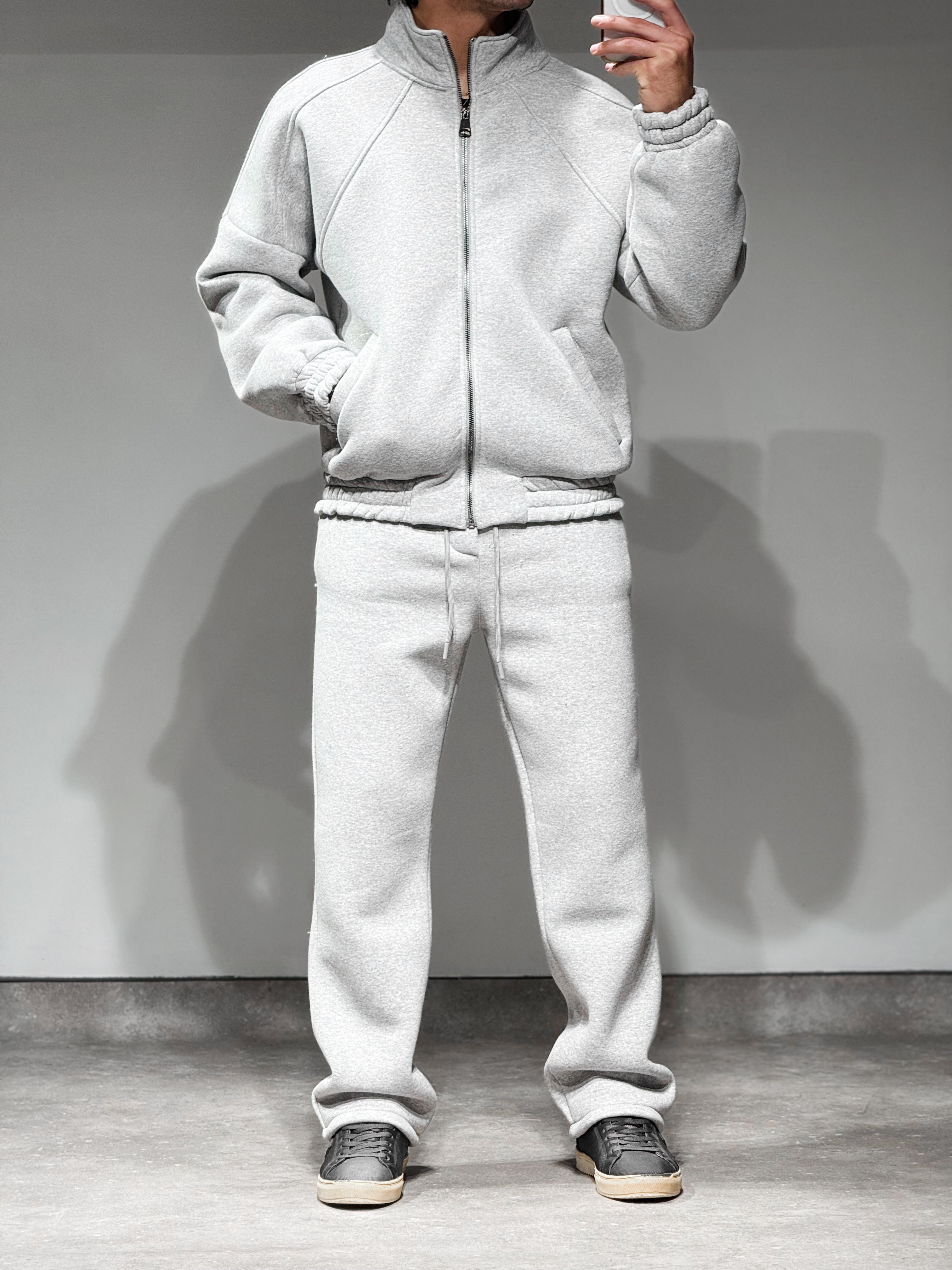 Ensemble Zippé en Coton Gris