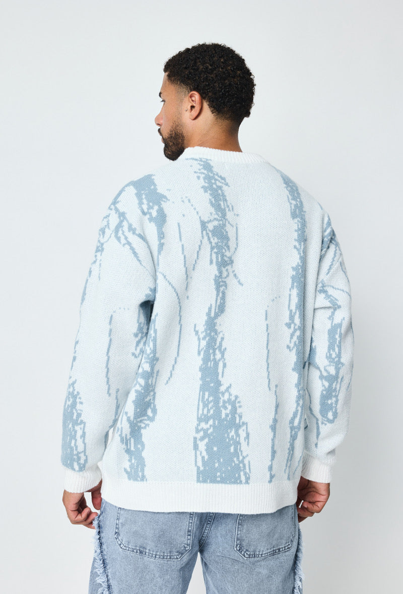 Pull Motif Strié Ice